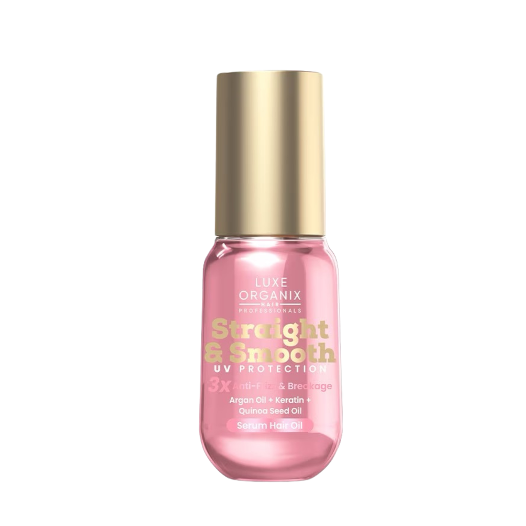 Luxe Organix Straight & Smooth UV Protection 3X Anti-Frizz & Breakage Serum Hair Oil 60ml