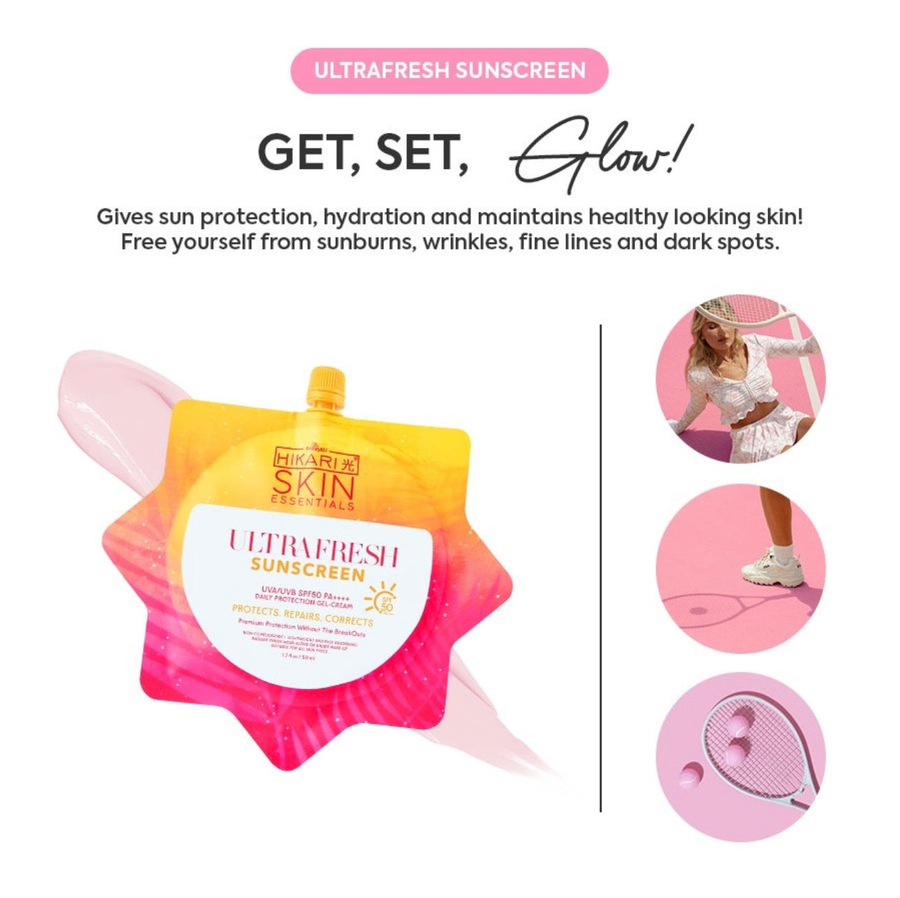 Beauty&U Hikari Skin Essentials Ultrawhite Sunscreen SPF50 PA++++ (50ml)