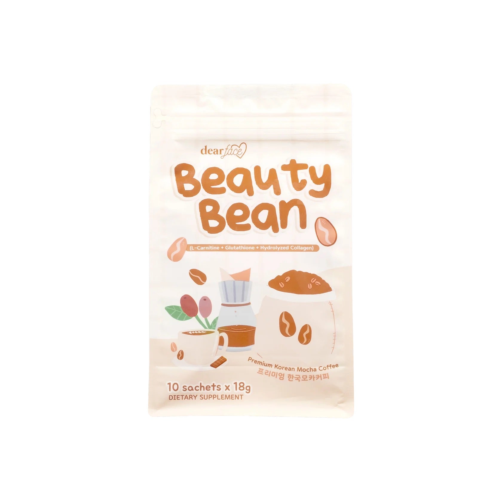 Dear Face Beauty Bean Mocha (10x18g) 180g