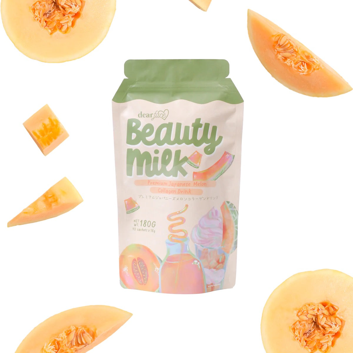 Dear Face Beauty Milk Melon (10x18g)