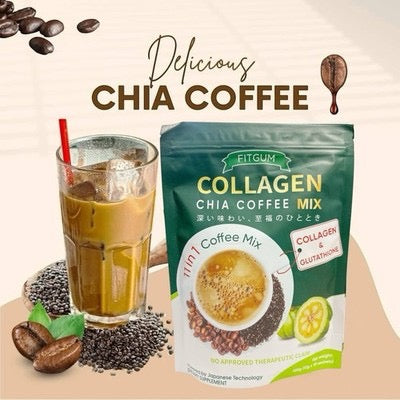 Fitgum Collagen Chia Coffee 120g 10x12g