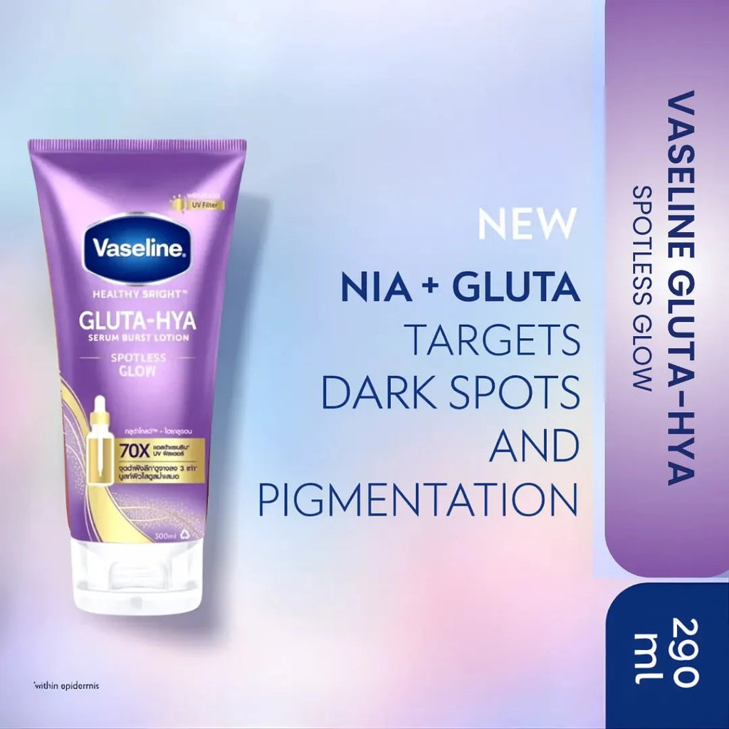 Vaseline Healthy Bright Gluta-Hya Serum Burst Lotion Spotless Glow 290ml