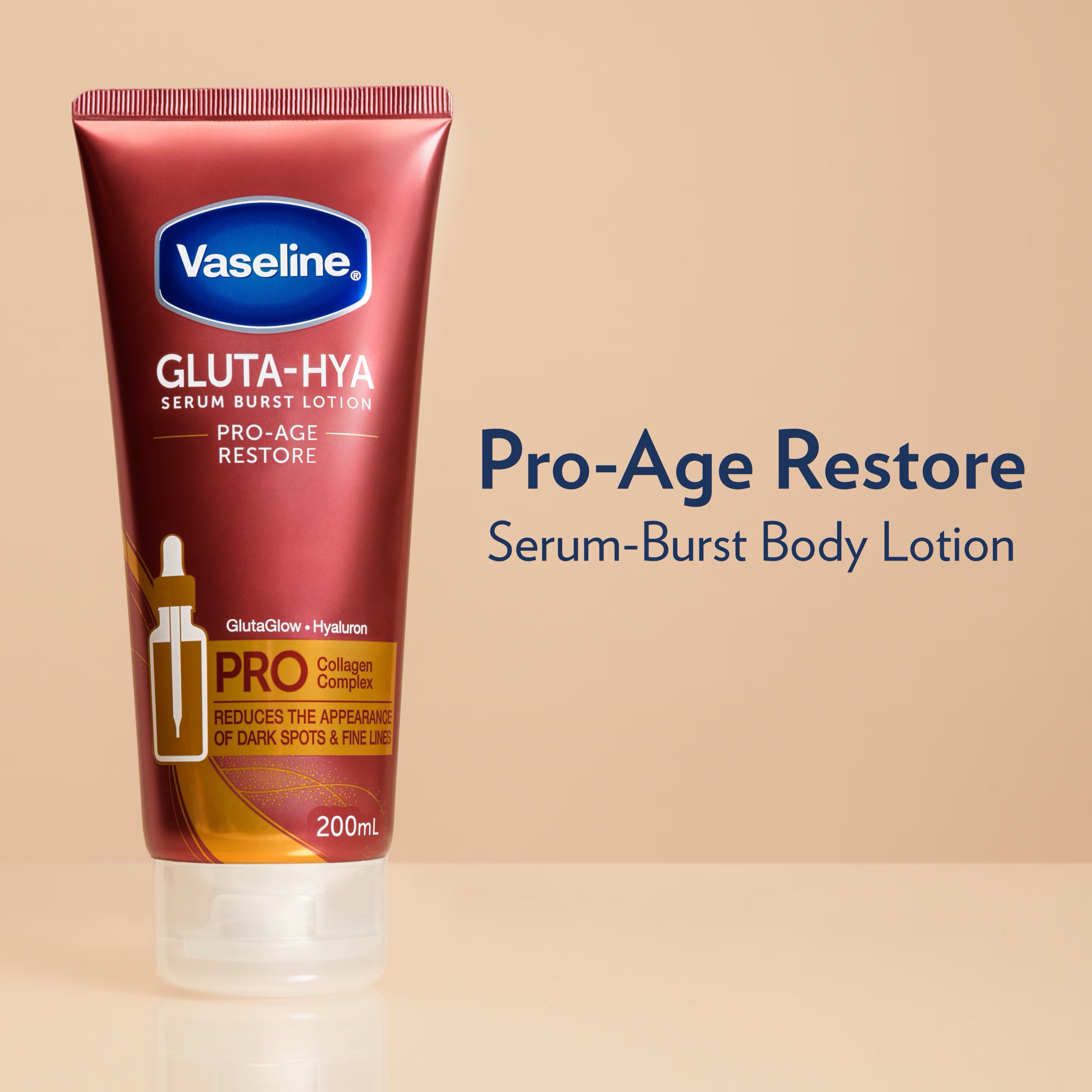 Vaseline Healthy Bright Gluta-Hya Serum Burst Lotion Pro-Age Restore 300ml