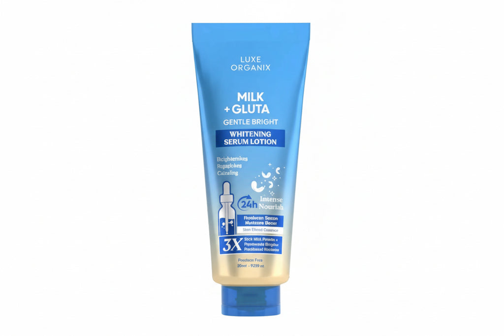 Luxe Organix Milk + Gluta Gentle Bright Whitening Serum Lotion 350ml