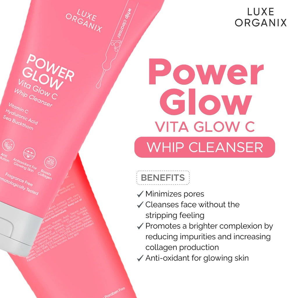 Luxe Organix Power Glow Vita Glow C Whip Cleanser 150g