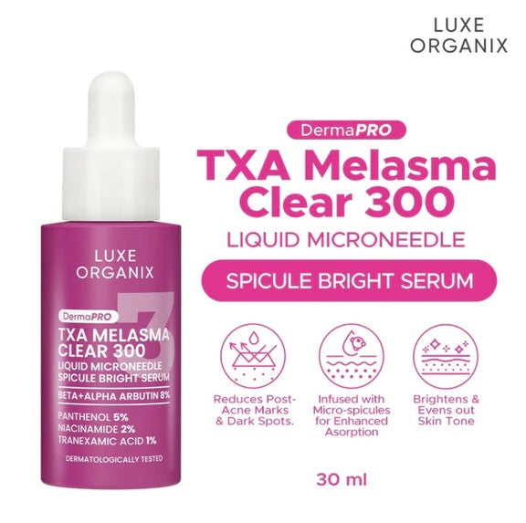 Luxe Organix TXA Melasma Clear 300 Liquid Microneedle Spicule Bright Serum 30ml