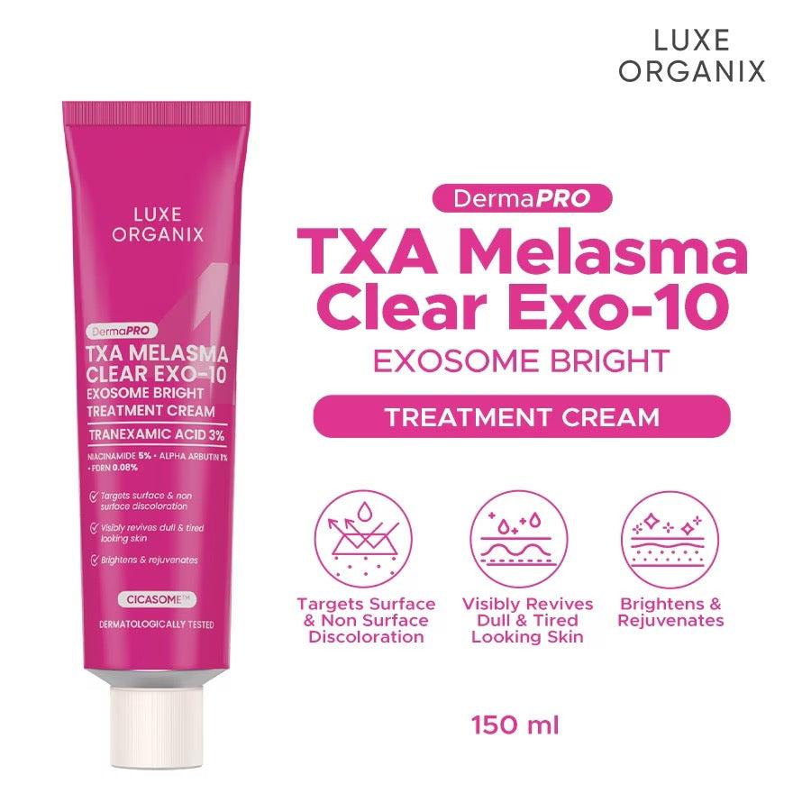 Luxe Organix TXA Melasma Clear EXO-10 Exosome Bright Treatment Cream 150ml