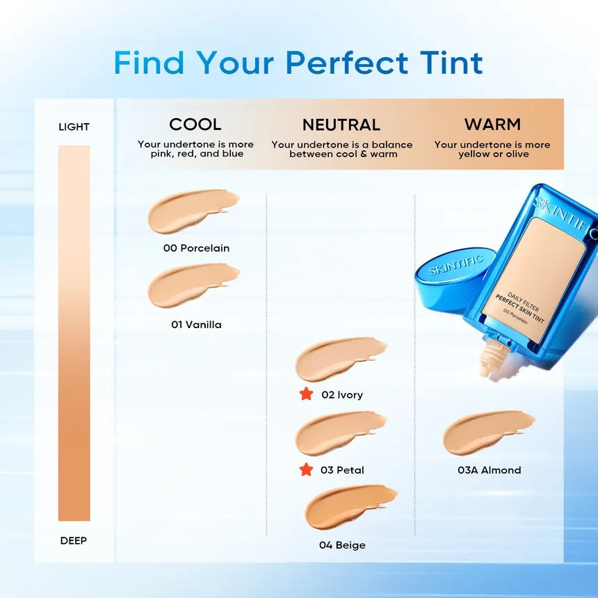 Skintific Daily Filter Perfect Skin Tint 26g - 5 Shades