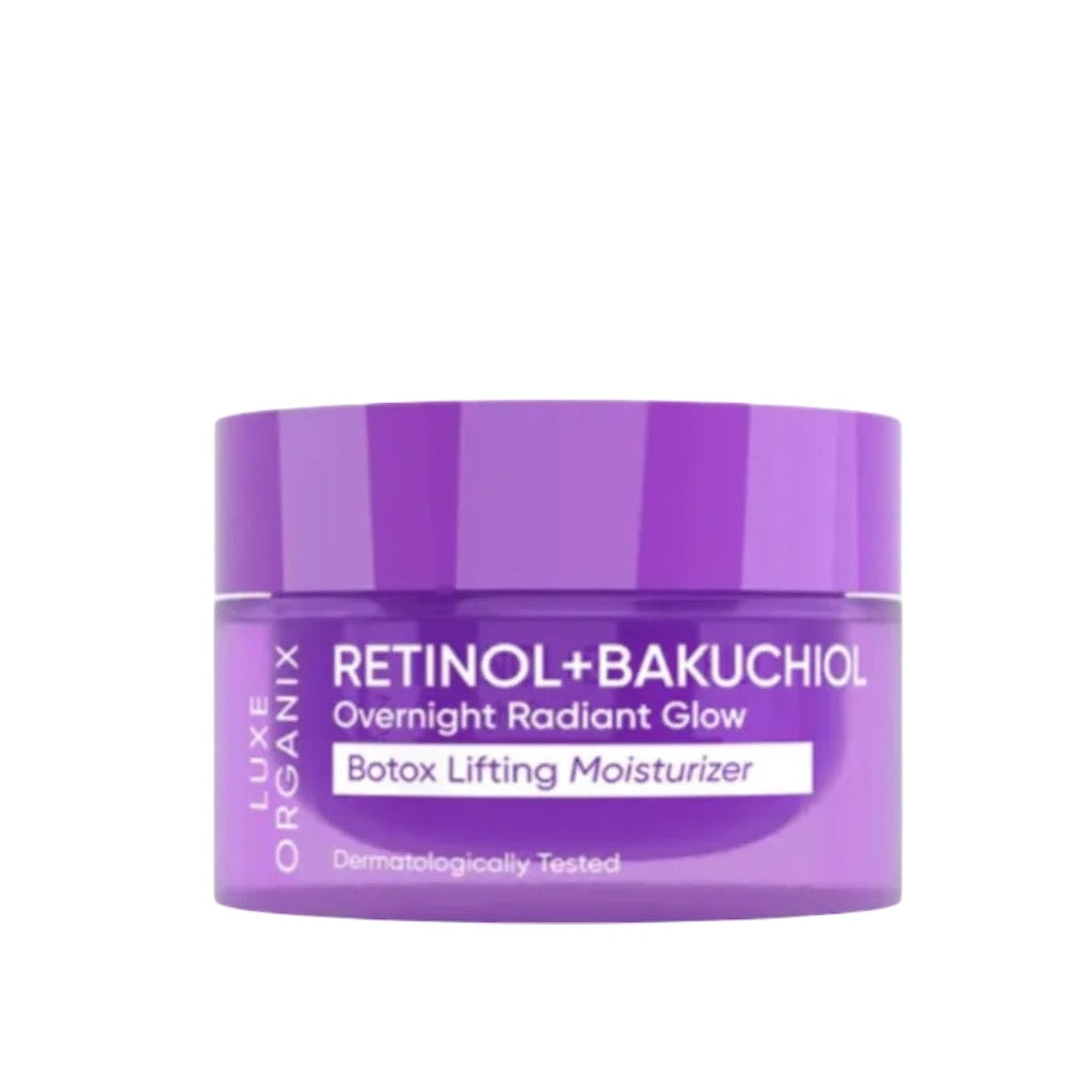 Luxe Organix Retinol + Bakuchiol Overnight Radiant Glow Botox Lifting Moisturizer 50g