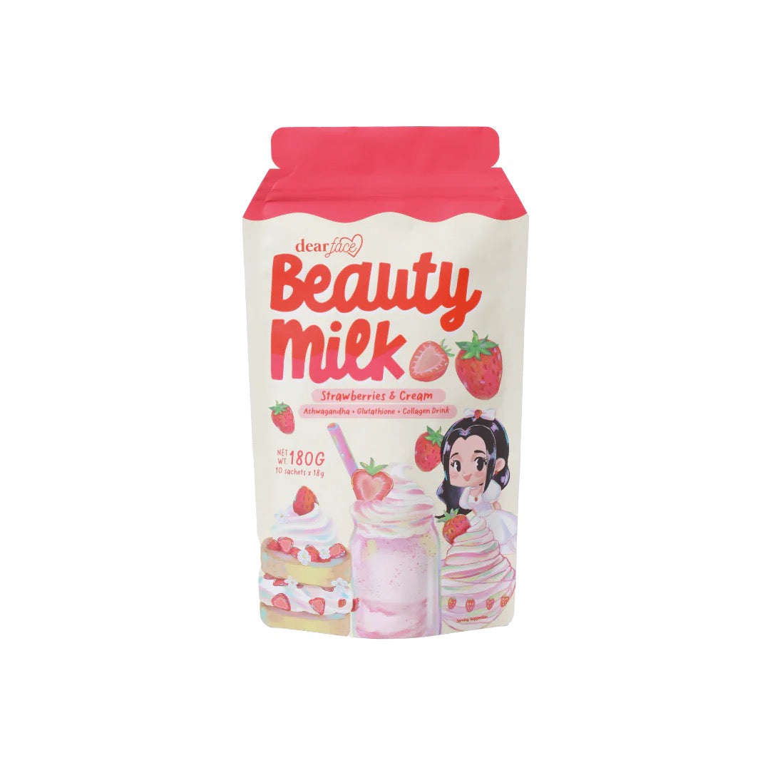 Dear Face Beauty Milk Strawberries & Cream (10x18g)
