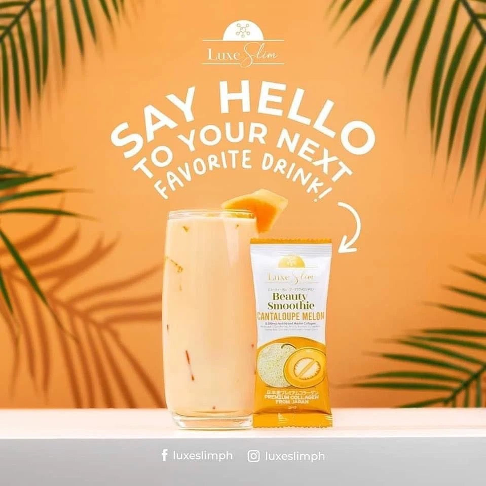 Luxe Slim Beauty Smoothie Cantaloupe Melon Herbal Drink Mix 8x21g