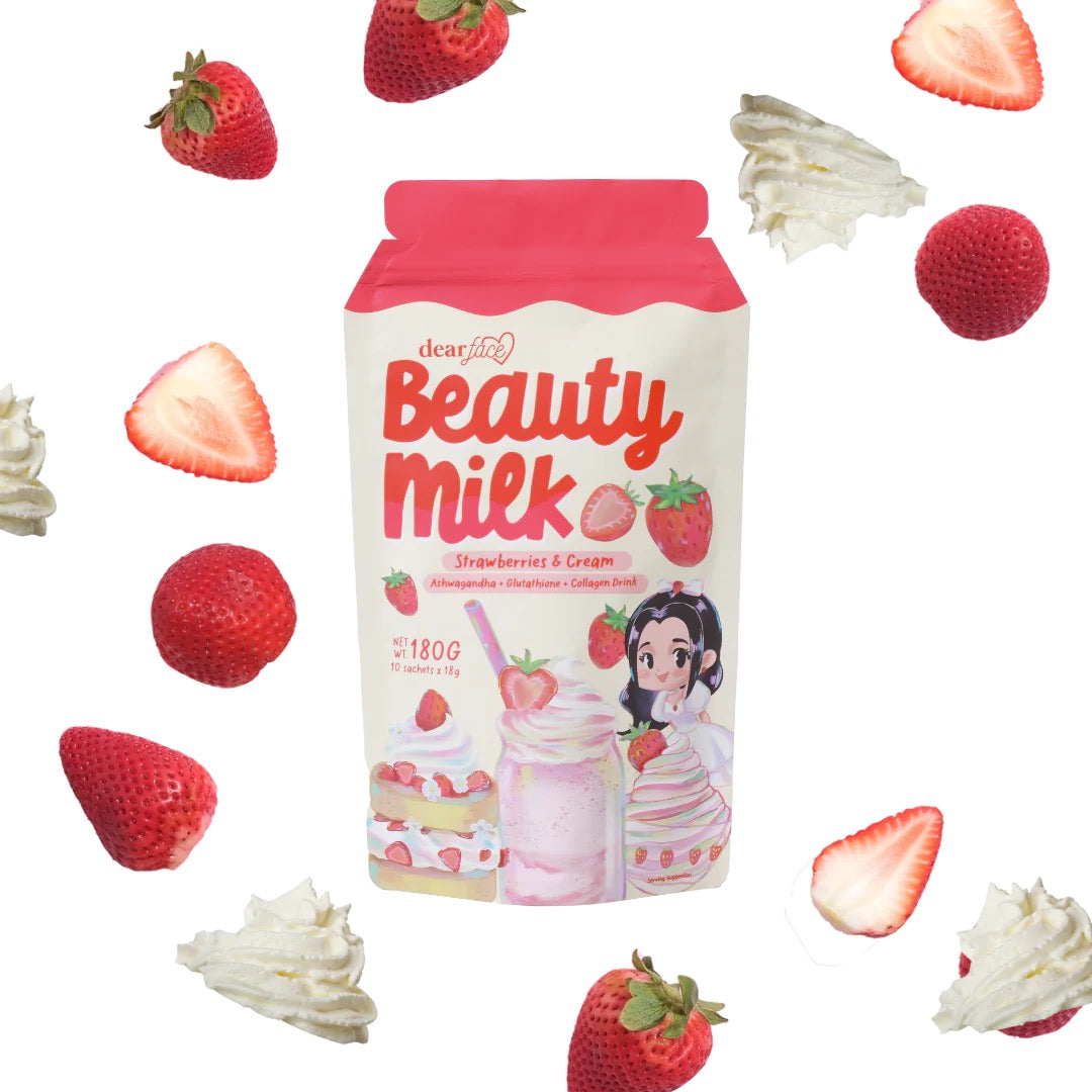 Dear Face Beauty Milk Strawberries & Cream (10x18g)