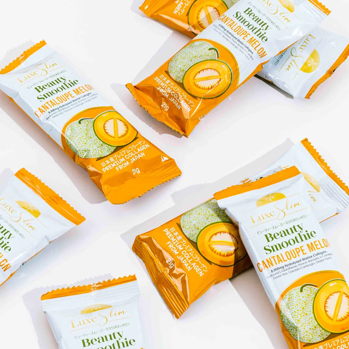 Luxe Slim Beauty Smoothie Cantaloupe Melon Herbal Drink Mix 8x21g