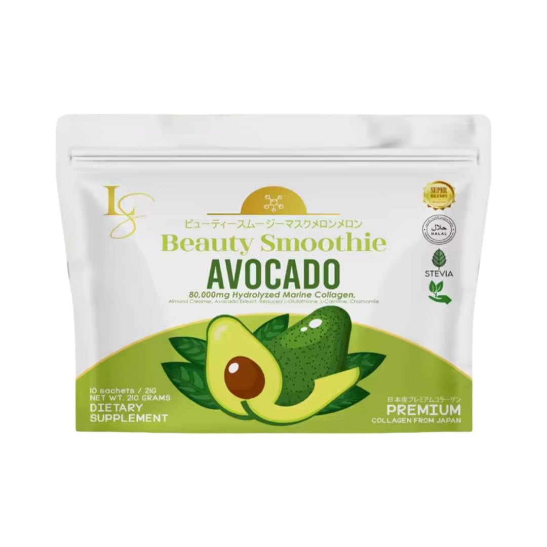 Luxe Slim Beauty Smoothie Avocado Herbal Drink Mix 8x21g