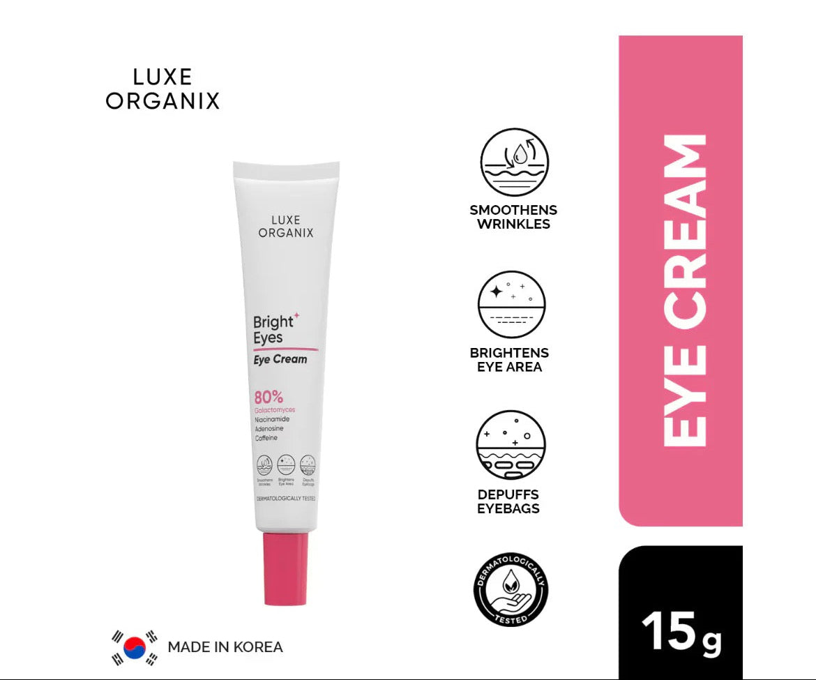 Luxe Organix Bright Eyes Eye Cream 80% Galactomyces 15g