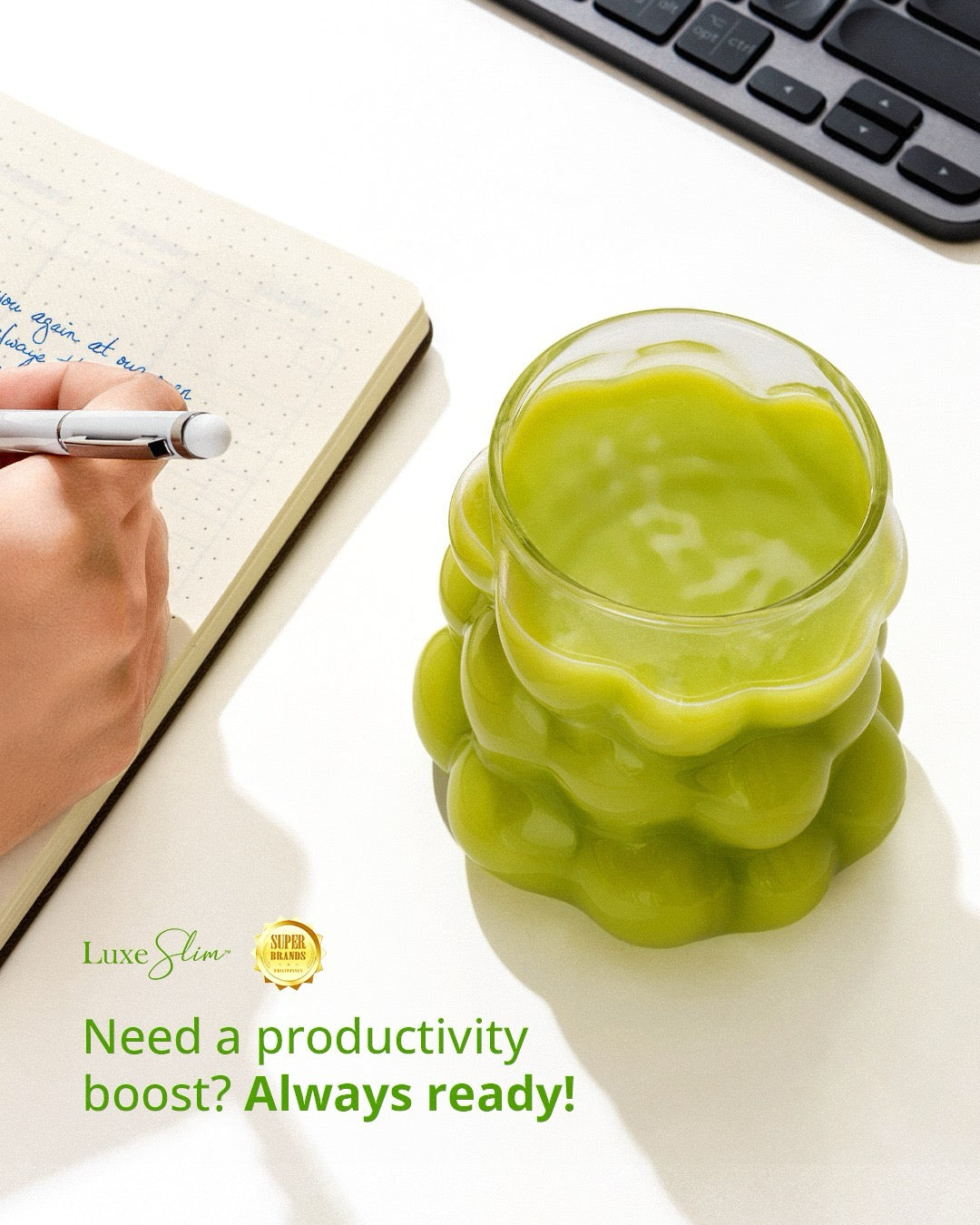 Luxe Slim Beauty Smoothie Avocado Herbal Drink Mix 8x21g