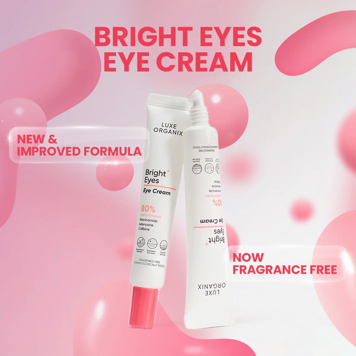 Luxe Organix Bright Eyes Eye Cream 80% Galactomyces 15g