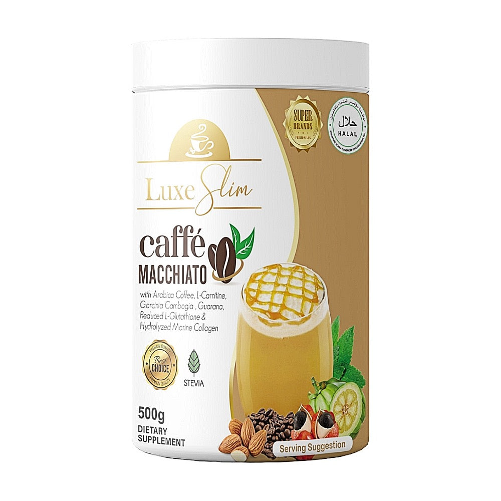 Luxe Slim Caffee Macchiato Herbal Coffee Drink Mix Canister 500g