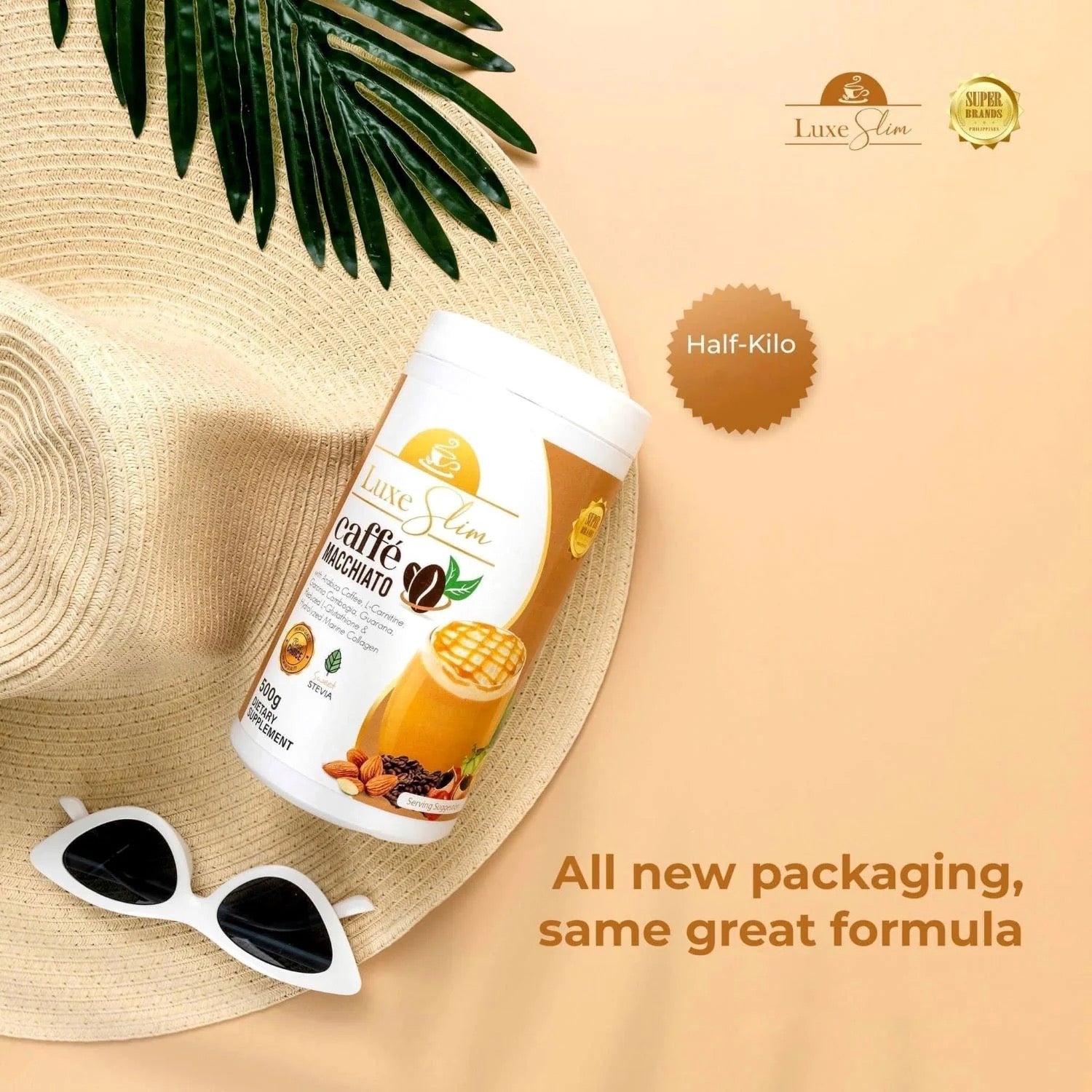 Luxe Slim Caffee Macchiato Herbal Coffee Drink Mix Canister 500g