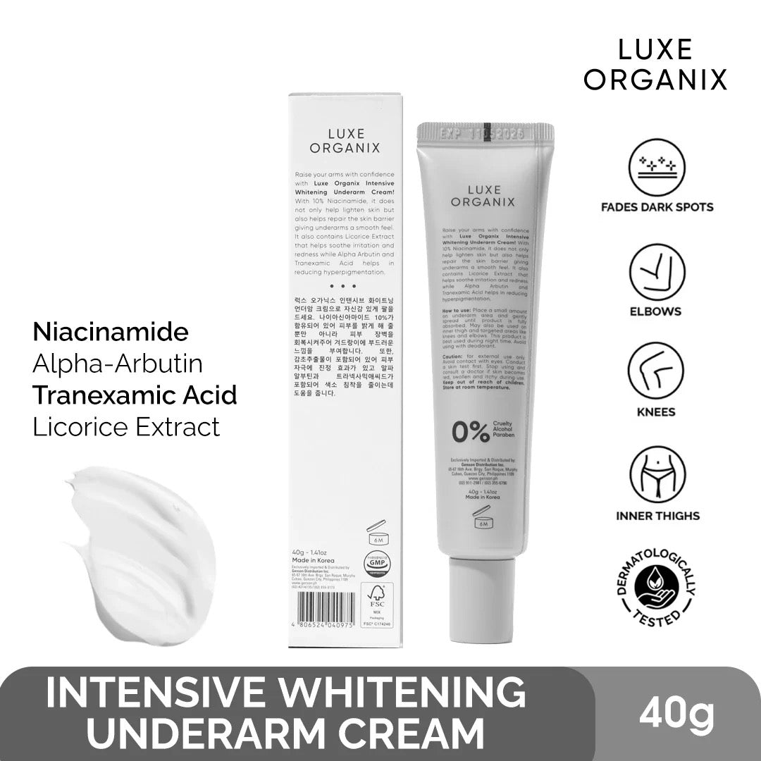 Luxe Organix Intensive Whitening Underarm Cream 40g