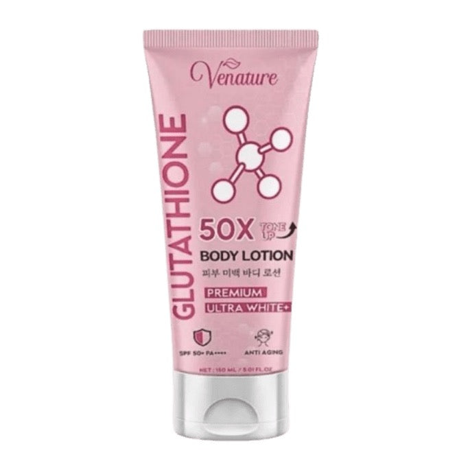 Venature Glutathione 50X Body Lotion Premium Ultra White SPF 50 Anti Aging 150ml