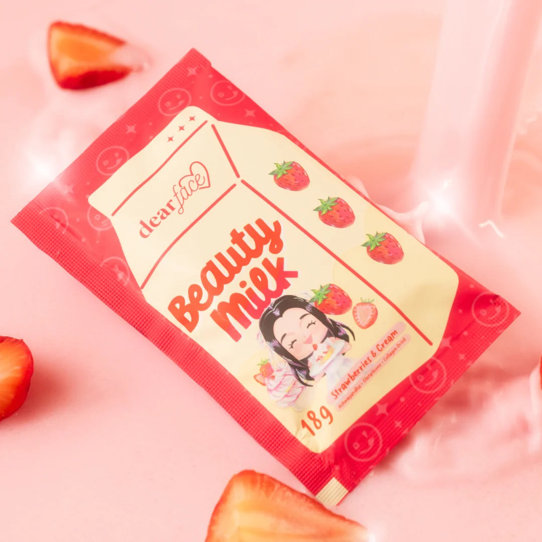 Dear Face Beauty Milk Strawberries & Cream (10x18g)