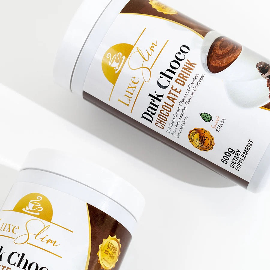 Luxe Slim Dark Choco Chocolate Drink Canister 500g