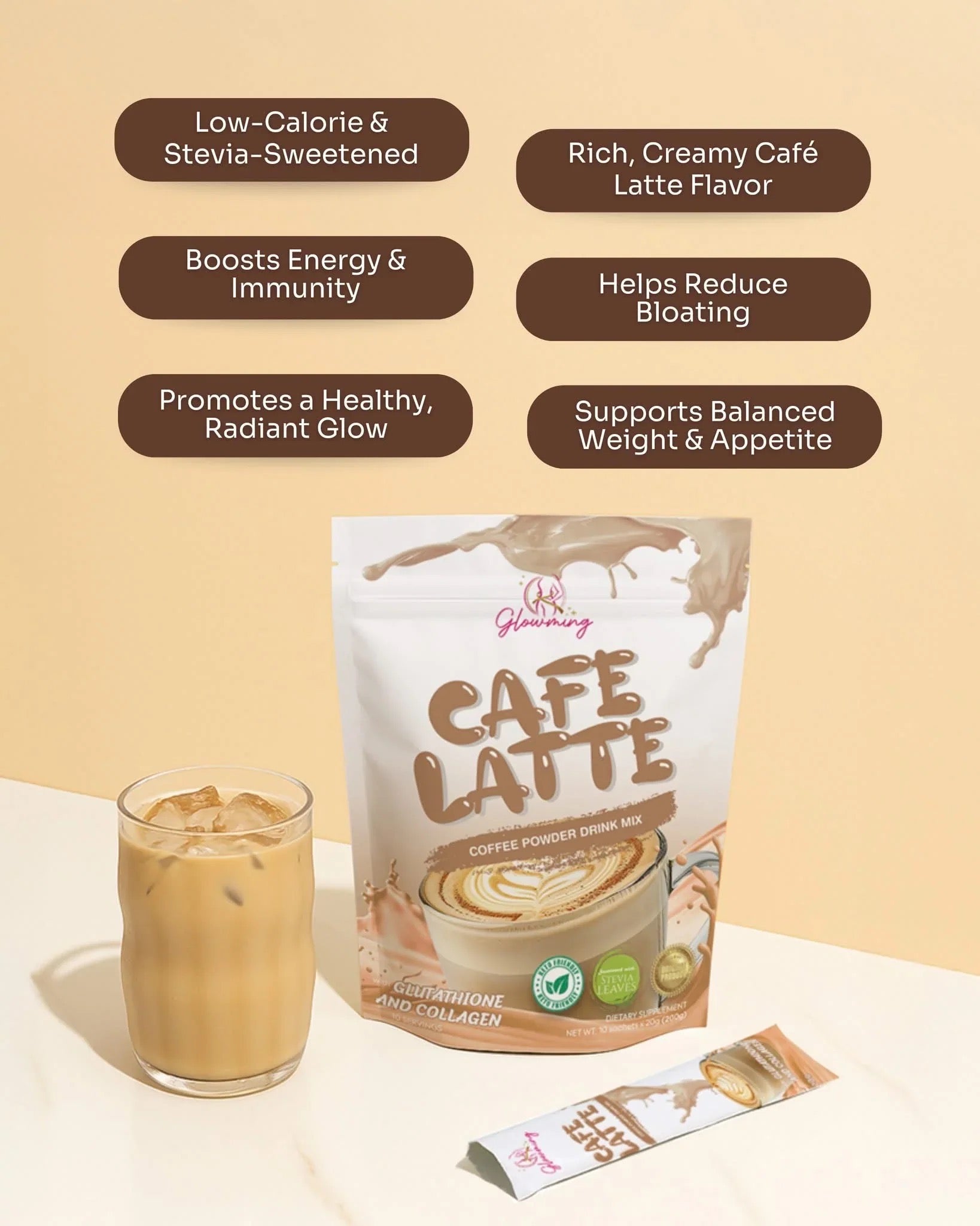 Glowming Shape by CC Caffe Latte 10x20g