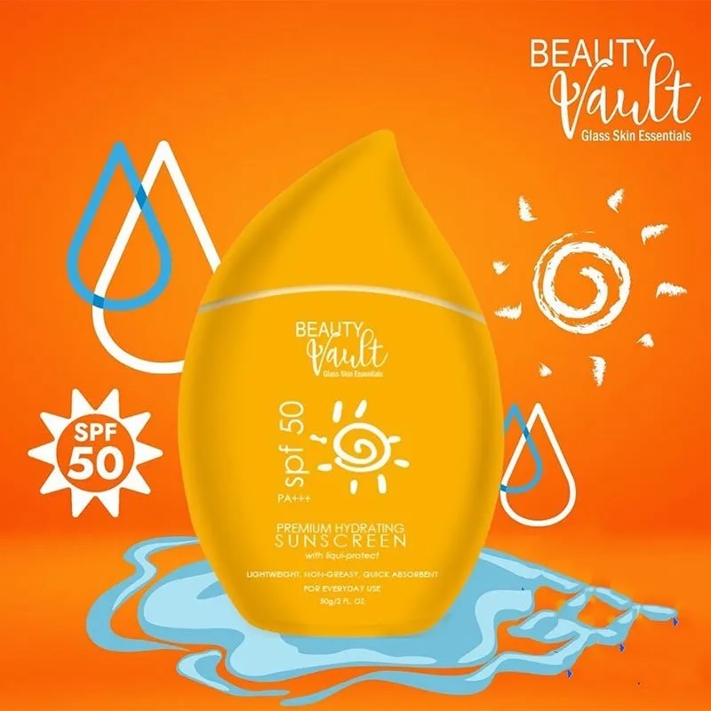 Beauty Vault Glass Skin Essentials Premium Hydrating Sunscreen SPF 50 PA+++ 50g