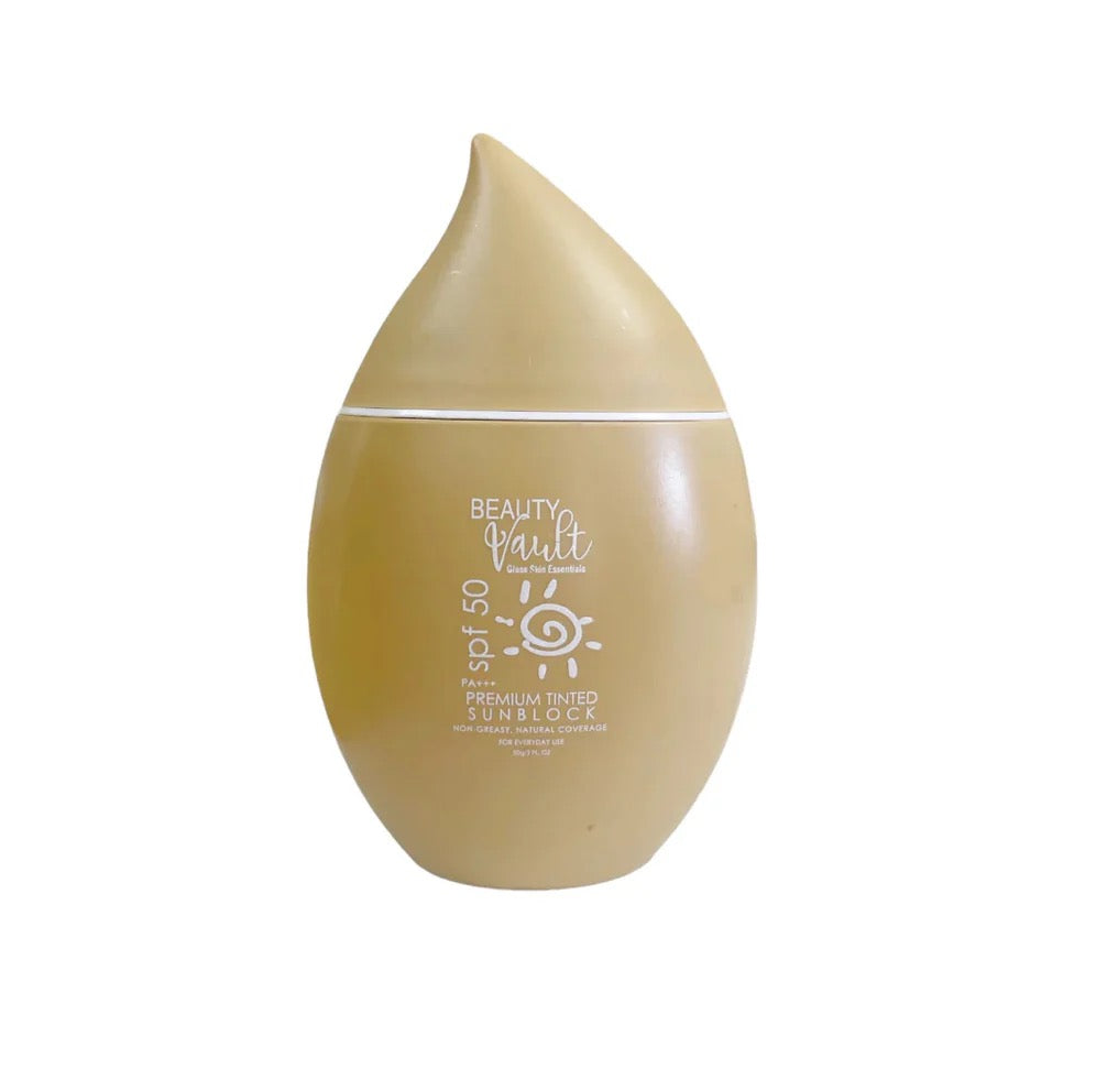 Beauty Vault Glass Skin Essentials Premium TInted Sunblock SPF 50 PA+++ 50g
