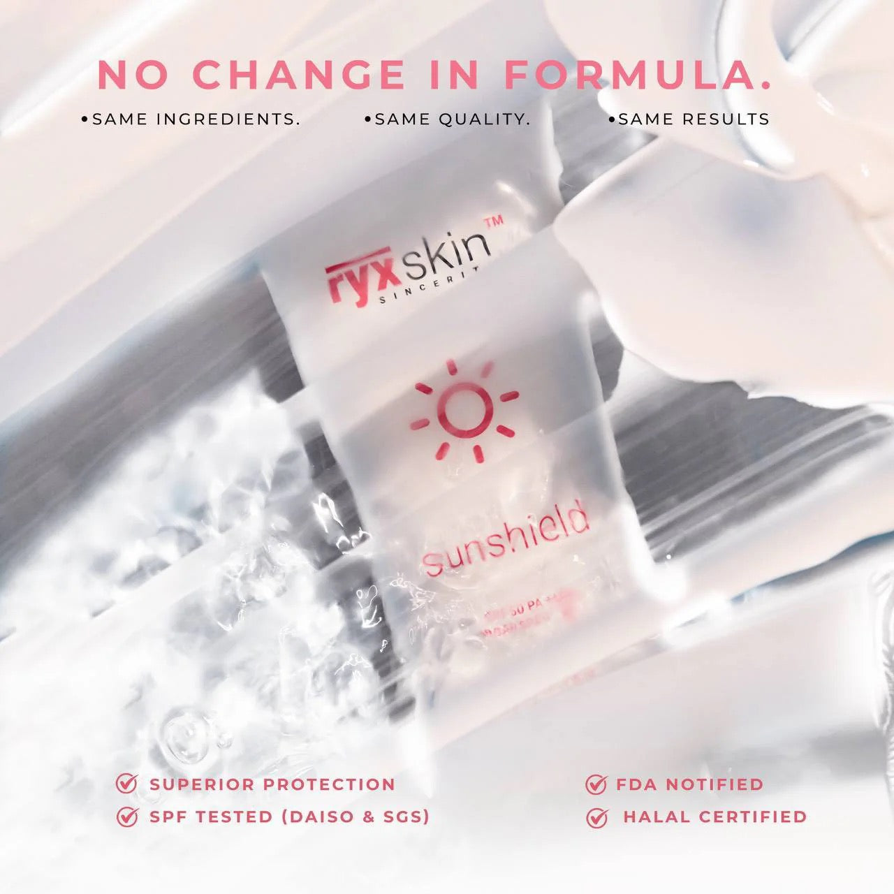 RYX Skin Sunshield SPF 50 PA+++ 50mL