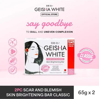 Geisha White Classic Scar and Blemish Skin Brightening Bar 3pc Value Pack 3x65g