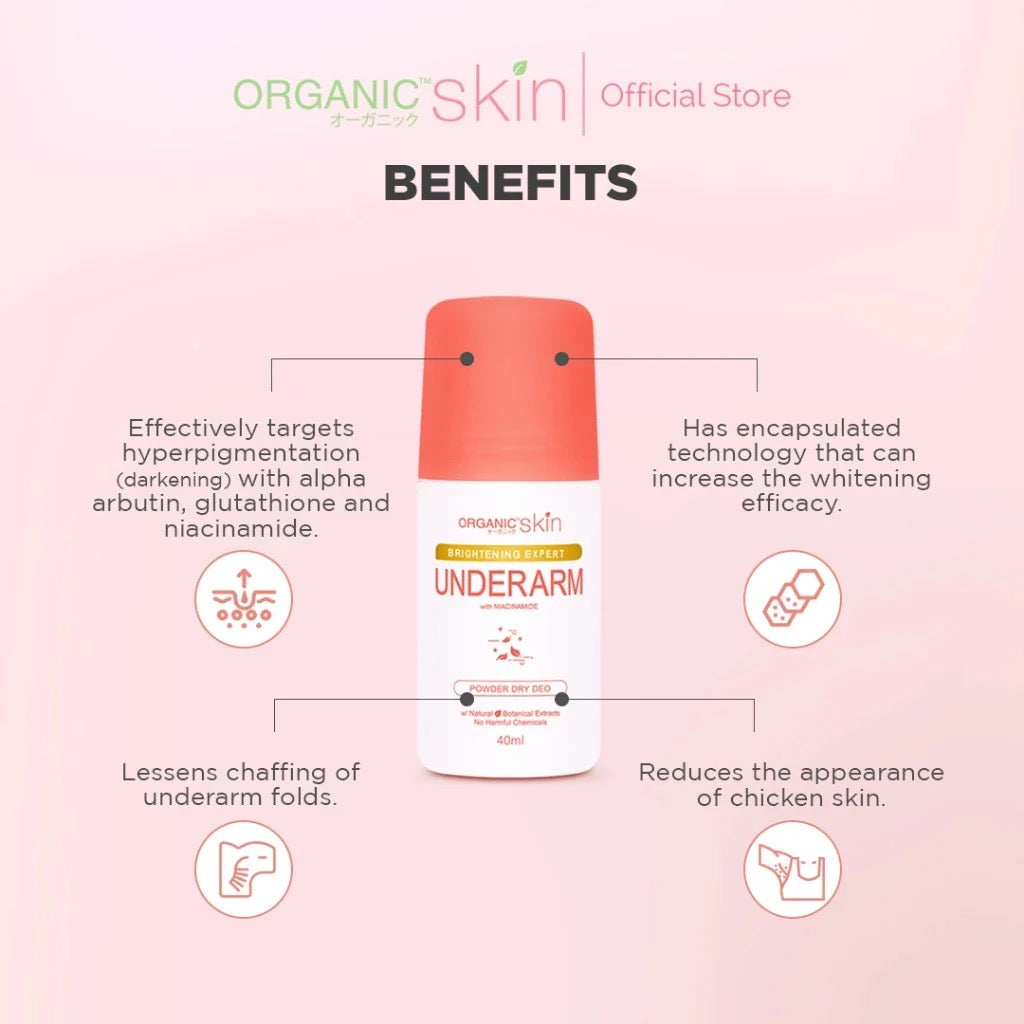 Organic Skin Intensive Whitening Powder Dry Deo 40ml