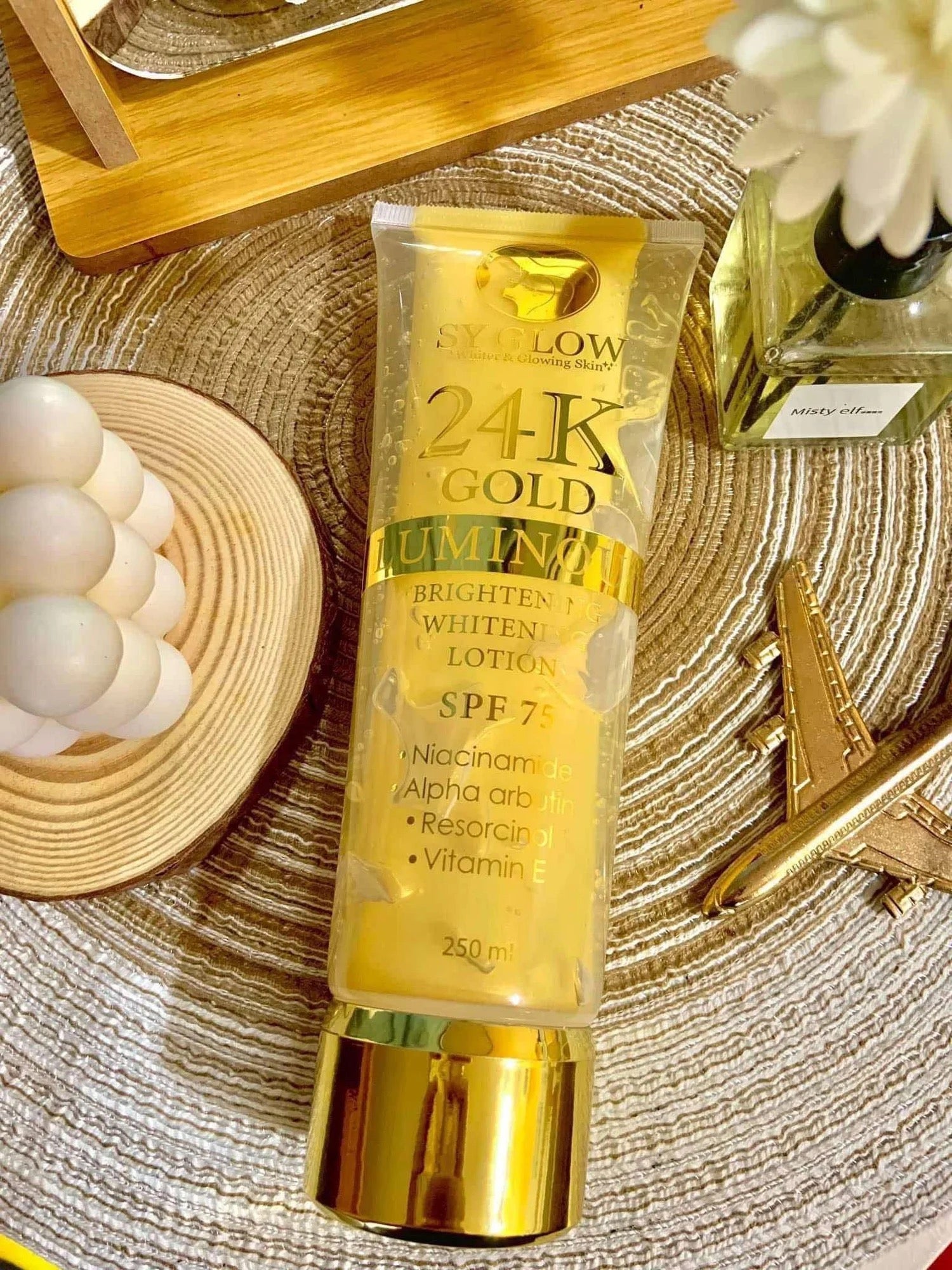 Sy Glow 24K Gold Luminous Brightening Whitening Lotion SPF 75 250ml