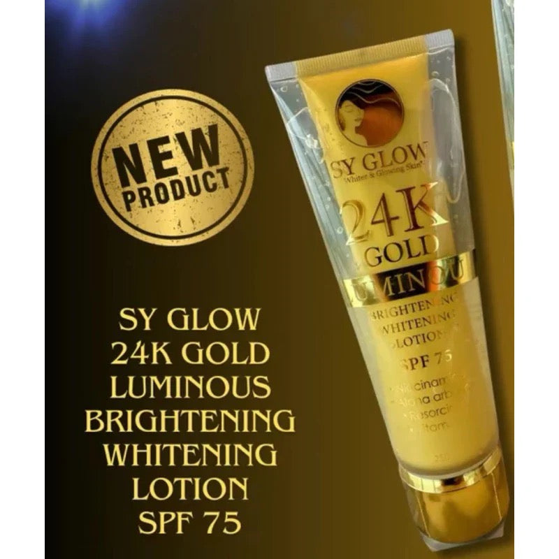 Sy Glow 24K Gold Luminous Brightening Whitening Lotion SPF 75 250ml