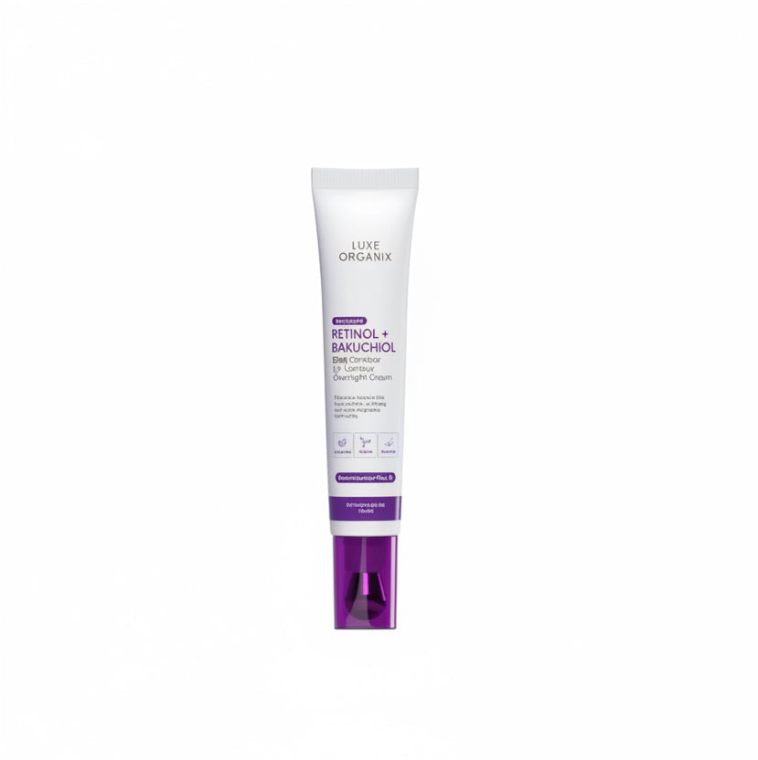 Luxe Organix Retinol + Bakuchiol Deep Wrinkle Eye Contour Overnight Cream 12g