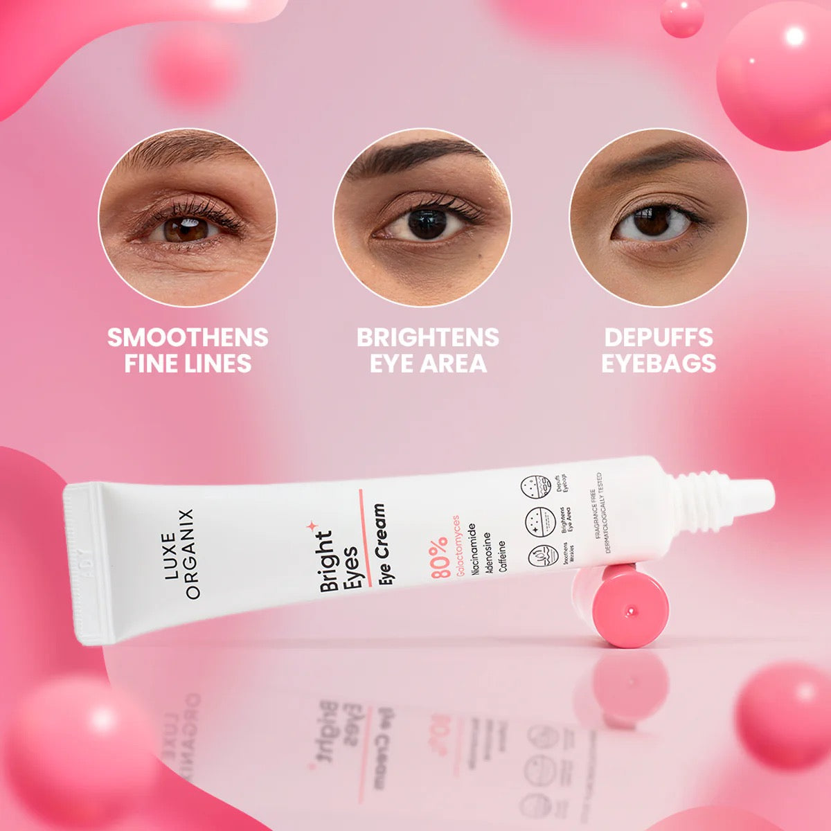 Luxe Organix Bright Eyes Eye Cream 80% Galactomyces 15g