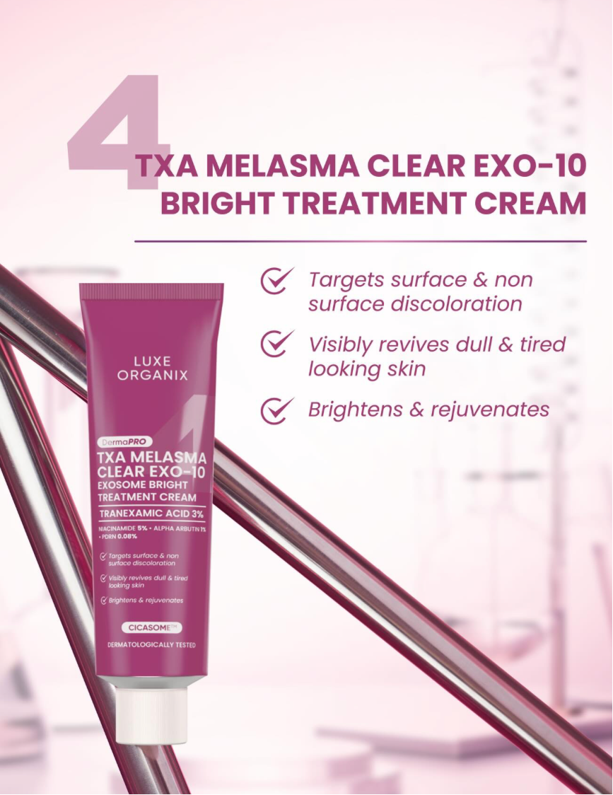 Luxe Organix TXA Melasma Clear EXO-10 Exosome Bright Treatment Cream 150ml